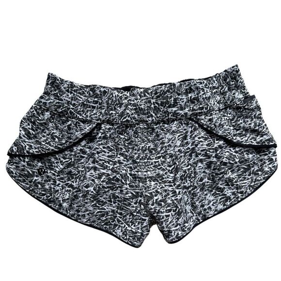Lululemon Reversible Surf Short II Mini In Ripple White Seal Grey/Black Size 10 - Picture 6 of 12